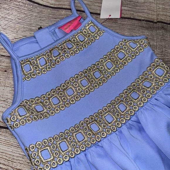 Lilly Pulitzer Girls XS (2/3) Blue Periwinkle Eliza Dress NEW Formal
